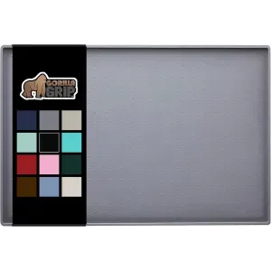 $6.74*: Gorilla Grip 18.5"x11.5" Waterproof Raised Edge Silicone Pet Feeding Mat (Gray) at Amazon