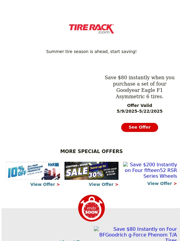 Tire Rack - Max Savings,Max Summer Performance!