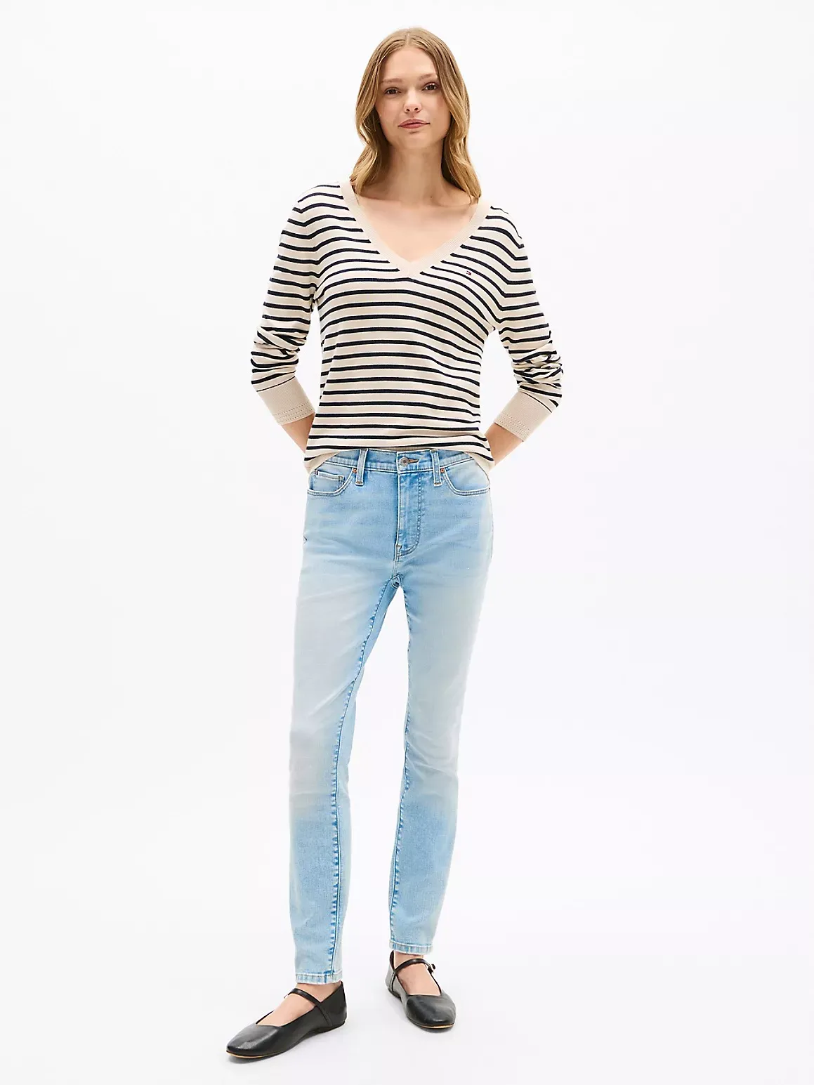 Tommy Hilfiger Women's THFlex Mid-Rise Skinny Jean - Blue - 10