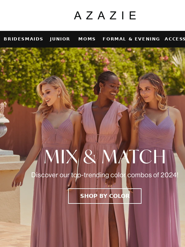 Azazie - Mix & Match: Your Wedding Color Story