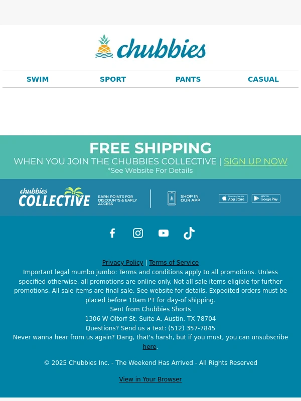 Chubbies Shorts - A shirt that turns Sundays into Saturdays?