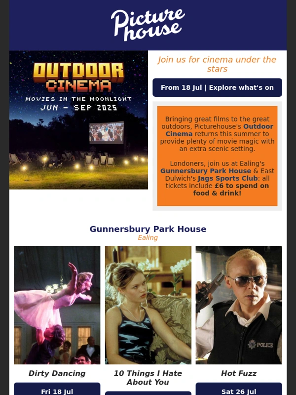 Picturehouse - Meet us under the stars: Outdoor Cinema returns!