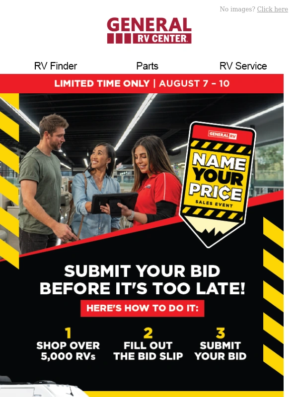 General RV center - Time is running out on prices below dealer cost ⏱️