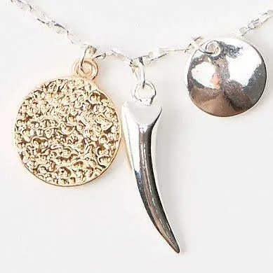 Men's Silver Charm Necklace