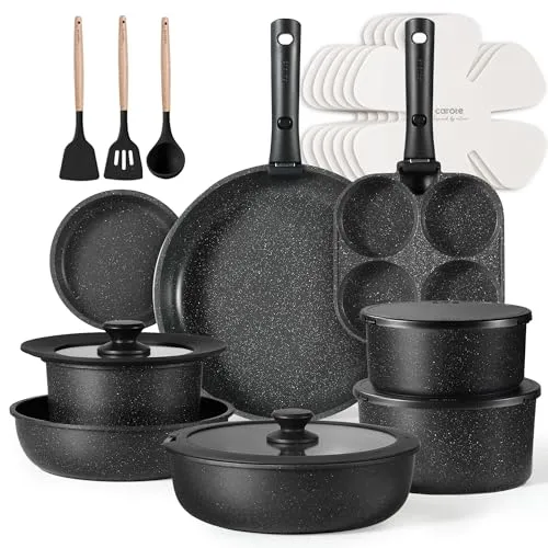 CAROTE 23pcs Pots and Pans Set Non Stick