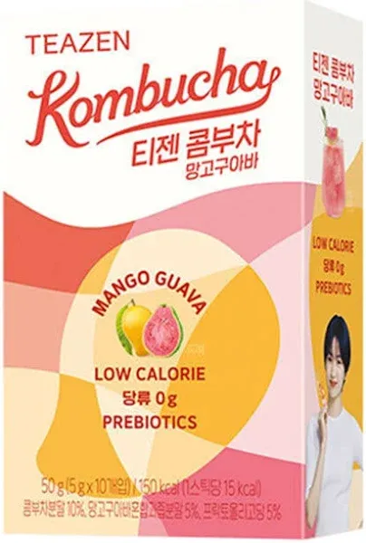 TEAZEN Kombucha Mango Guava 10 Sticks