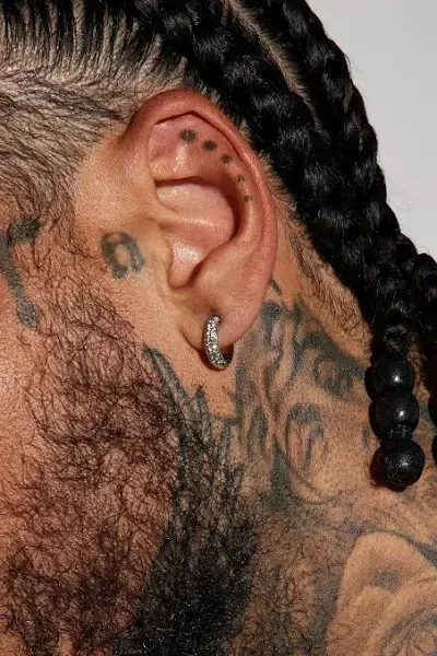 Fashion Nova Men's Iced Hoop Earring Set