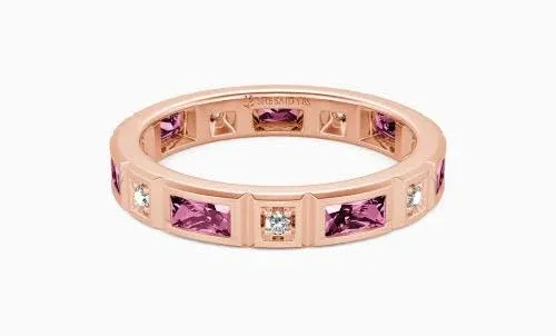 "My Last Belief" Channel Set Men's Wedding Ring