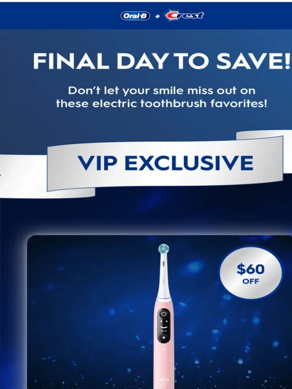 Oral B - VIP Deal Ends Soon: Get $60 Off the iO6 Pink Sand