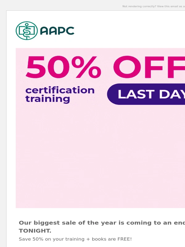 AAPC - Ends tonight: Our biggest sale of the year