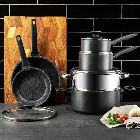 GraniteStone Pro Premier Hard Anodized Nonstick Cookware Set