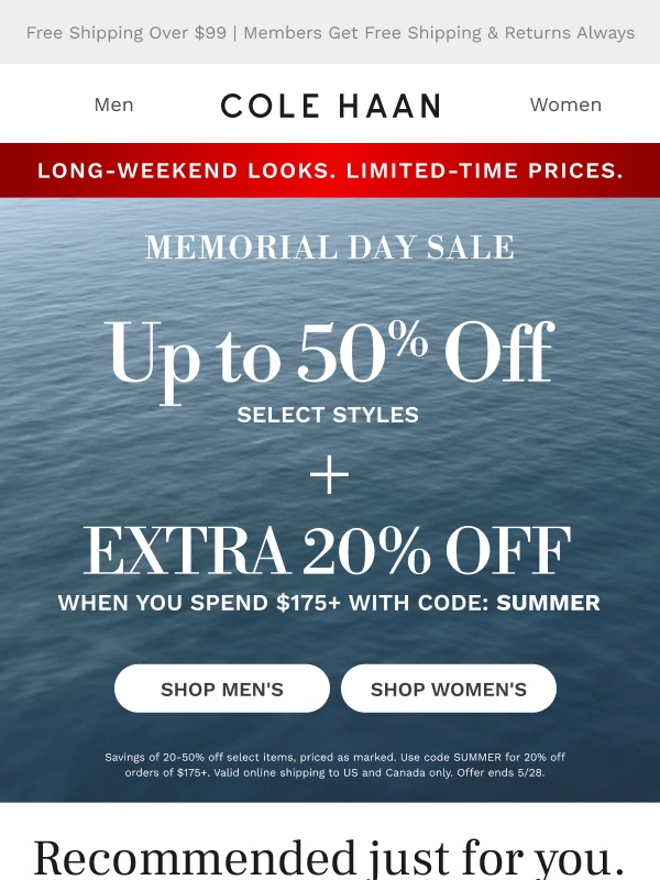 Cole Haan - Say yes to summer (and to savings): Up to 50% off