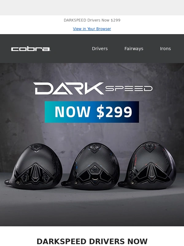 Cobra Golf - Save On DARKSPEED Now!