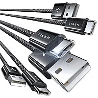 3-Pack Lisen USB-A to USB-C Cable (3.3'+3.3'+6.6') $4.95, 2-Pack 60W USB-C Cable w/ USB-A Adapter (3.3'+6.6') $3.99 & More + FS w/ Prime