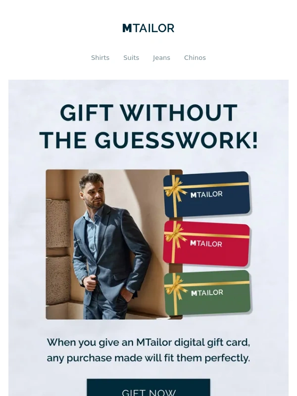 MTailor - Give The Gift Of MTailor With A Gift Card!