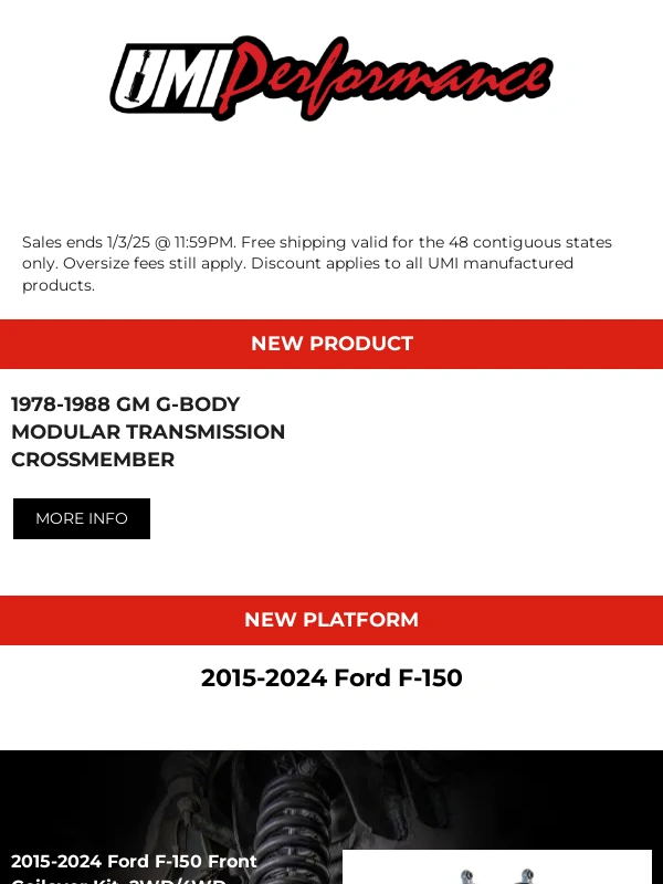 UMI Performance - Merry Christmas! UMI Year End Sale Starts Now!