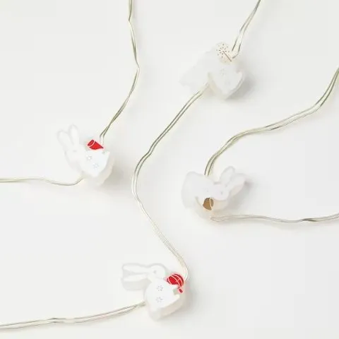 Ikea FOSSTA LED lighting chain with 32 lights, battery operated rabbit - IKEA