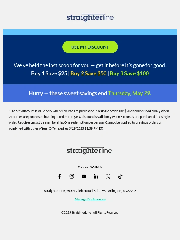 StraighterLine - ? Cone-grats! Your summer deal’s still on ?
