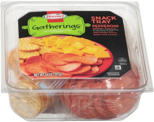 Hormel Foods Gatherings Pepperoni & Hard Salami Party Tray