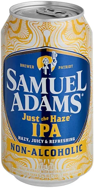 Samuel Adams Just the Haze Non-Alcoholic IPA 12 fl. oz. - 24/Case