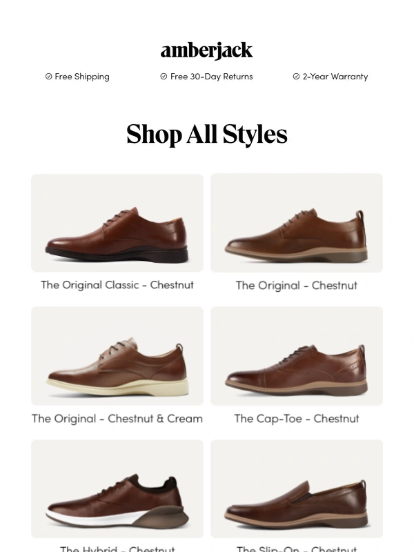 Amberjack - The shoes that go with everything