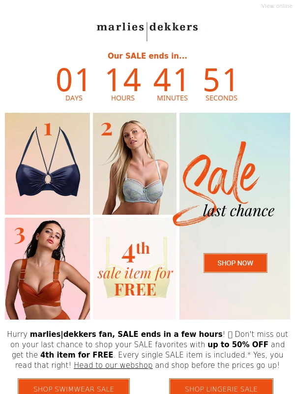 Marlies Dekkers - Hurry,sale ends in a few hours ?