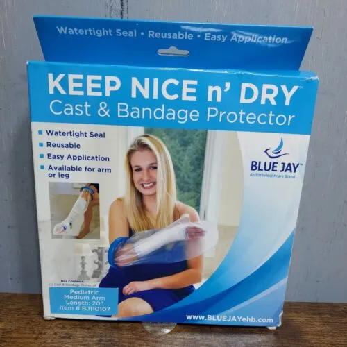 Blue Jay Waterproof Cast & Bandage Protector for Pediatric Medium Arm