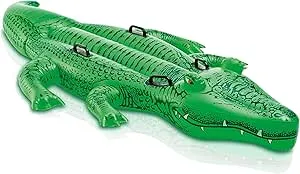 Prime Members: INTEX Giant Gator Inflatable Pool Float: Animal Pool Toy for Kids – 2 Heavy-Duty Handles – 176lb Weight Capacity – 80" x 45" – for Ages 3+ $7.99