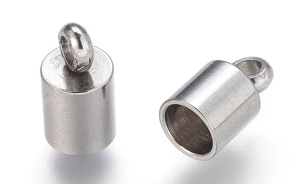 Honeyhandy Cord Ends Glue in Barrel End Caps