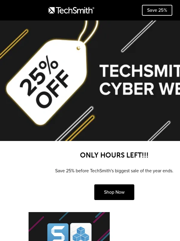 TechSmith - Only Hours Left to Save 25%!