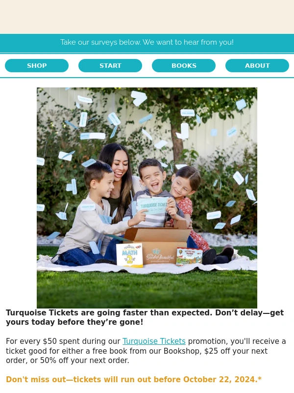 The Good And The Beautiful - ? Last Day for Turquoise Tickets Savings!