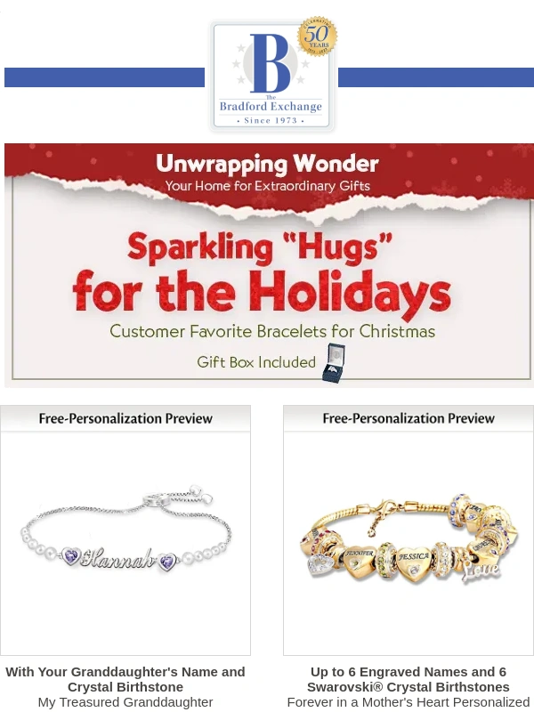 Bradford Exchange - Christmas Shopping for Jewelry? Customer Favorites Are Here!