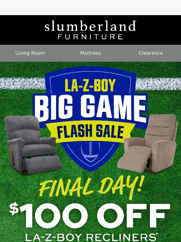 Slumberland - Don't miss out – $100 off ends today!