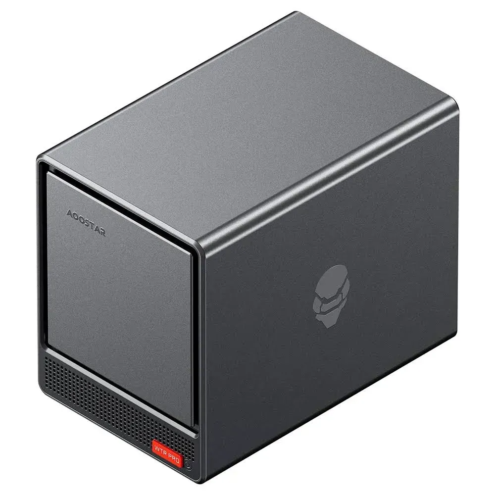 AOOSTAR WTR PRO NAS Mini PC AMD Ryzen 7 5825U 8 Kern 16 Threads 16GB/32GB DDR4 RAM 512GB/1TB SSD 4 Hot-Swap HDD Bays 90T Storage Dual 2.5G Ethernet Ports Windows 11 4K Triple Screen Display Mini Computer - 16+512GB