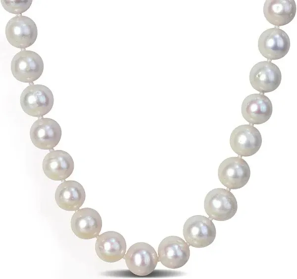 Sterling Silver Freshwater Cultured Pearl Strand Necklace for Men