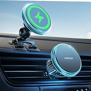 JOYROOM for MagSafe Car Mount Charger, 2024 Upgraded 15W Fast Charging Magnetic Wireless Car Charger Suitable for [Vent+Dash+Wall],for Magsafe Charger Car Phone Holder Mount for iPhone 16 Pro/15/14/13