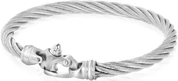 Invicta Twisted Cable Cuff Bracelet with Fancy Clasp