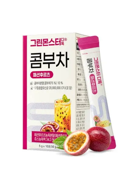 Green Monster D-Toc Kombucha Passion Fruit 10 Packets