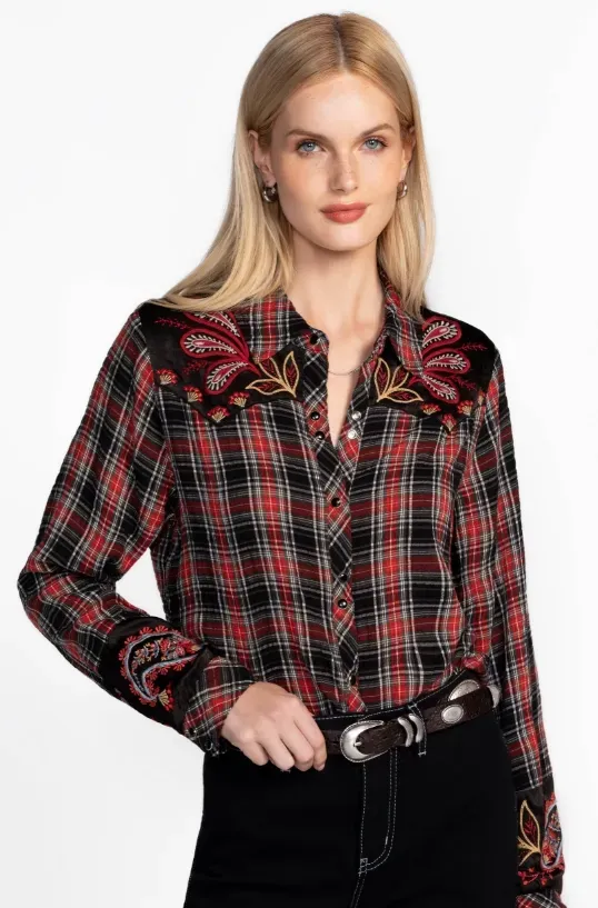 Puff Sleeve Western Shirt