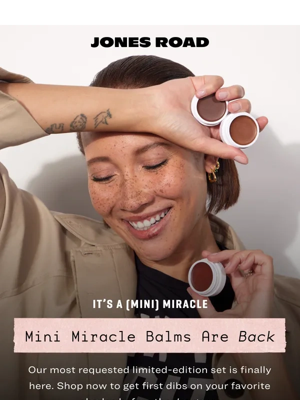 Jones Road - They're Back: Mini Miracle Balms
