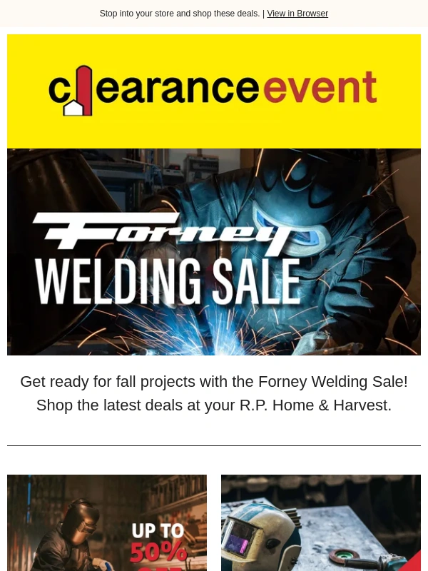 Runnings - Clearance Event - Forney Welding Sale