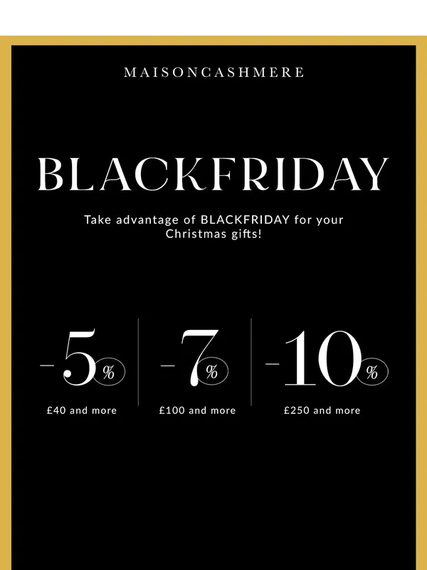 Maison Cashmere - Black Friday starts now