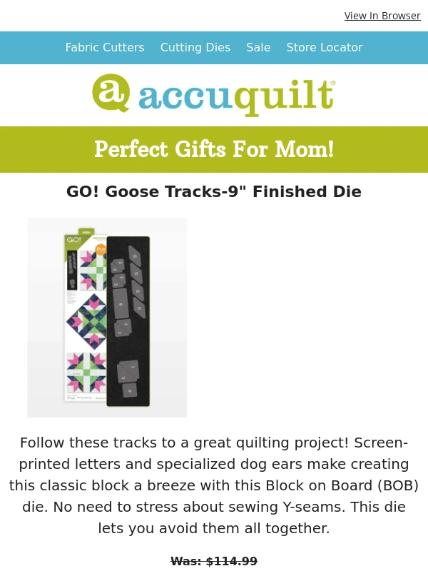 AccuQuilt - Mother's Day Special: 2X Rewards + Free Shipping!