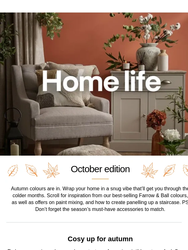 B&Q - Home life: October edition