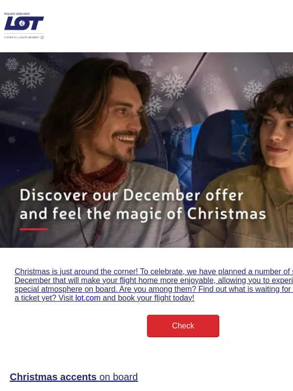 LOT - ? Fly in Christmas spirit