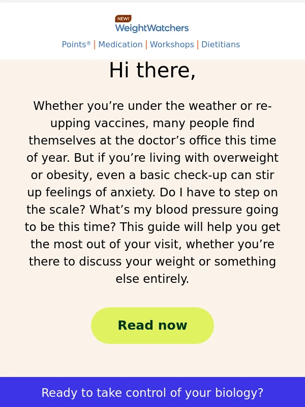 Weight Watchers - How to stress less at the doctor