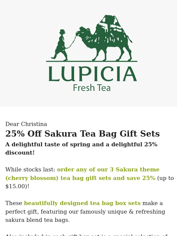 LUPICIA - ? Up to 25% Off Sakura Gift Sets + Other Discount Items!