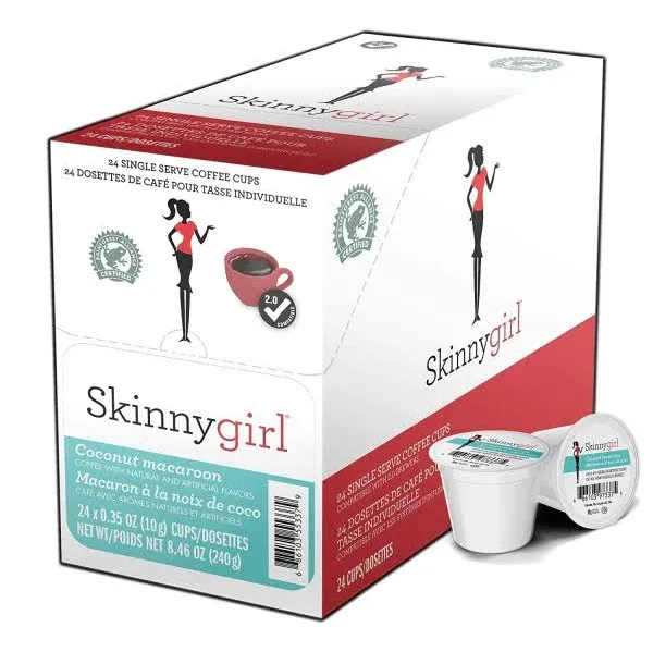 Skinnygirl Flavored Coffee Pods Coconut Macaroon Coffee Single Serve Pods for Keurig K Cups