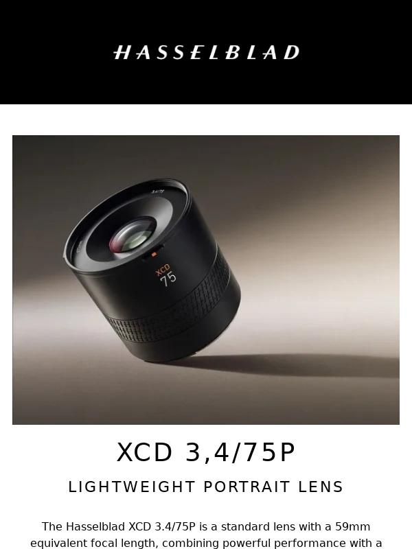 Hasselblad - XCD 3,4/75P & X EXTENSION TUBE (9MM)
