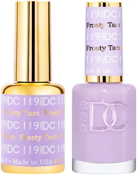 DND Gel Polish and Regular Nail Polish Set 119 Frosty Taro